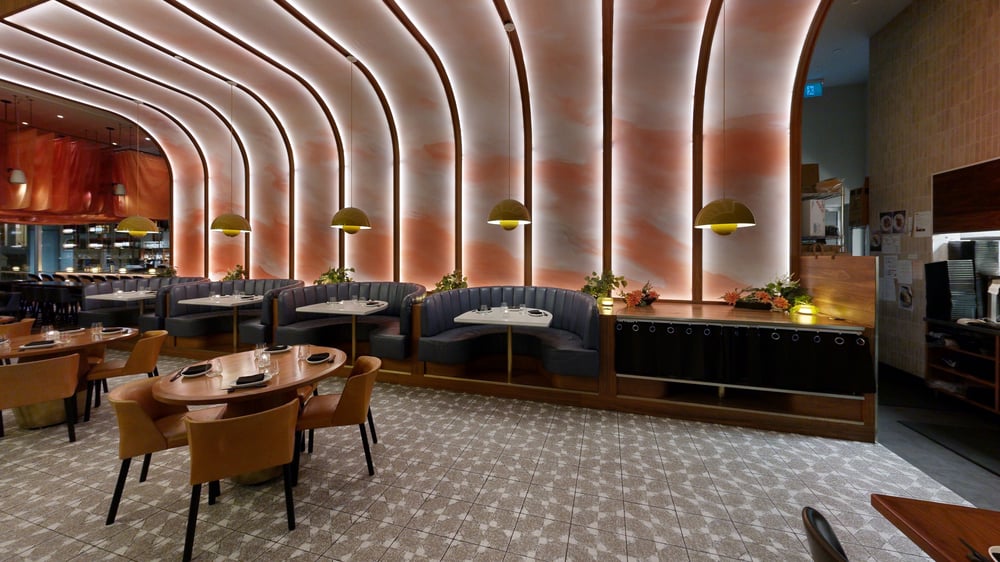 Sample of seating at Minami Toronto