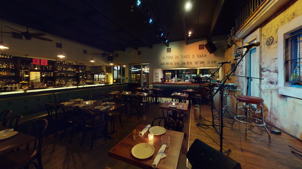 Sample of seating at Cafe La Trova