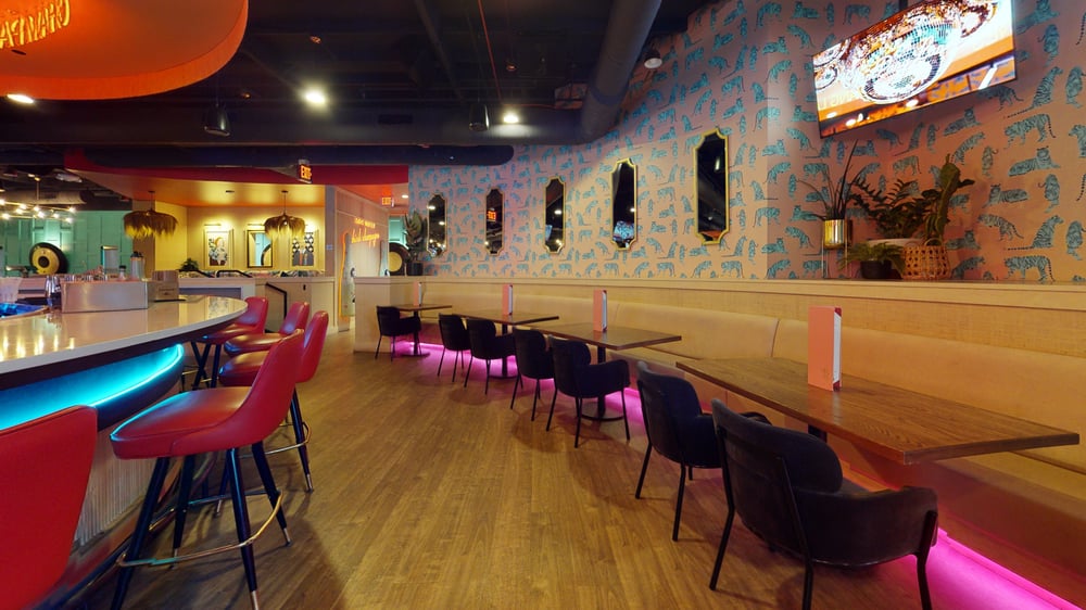 Sample of seating at Cham Pang Lanes